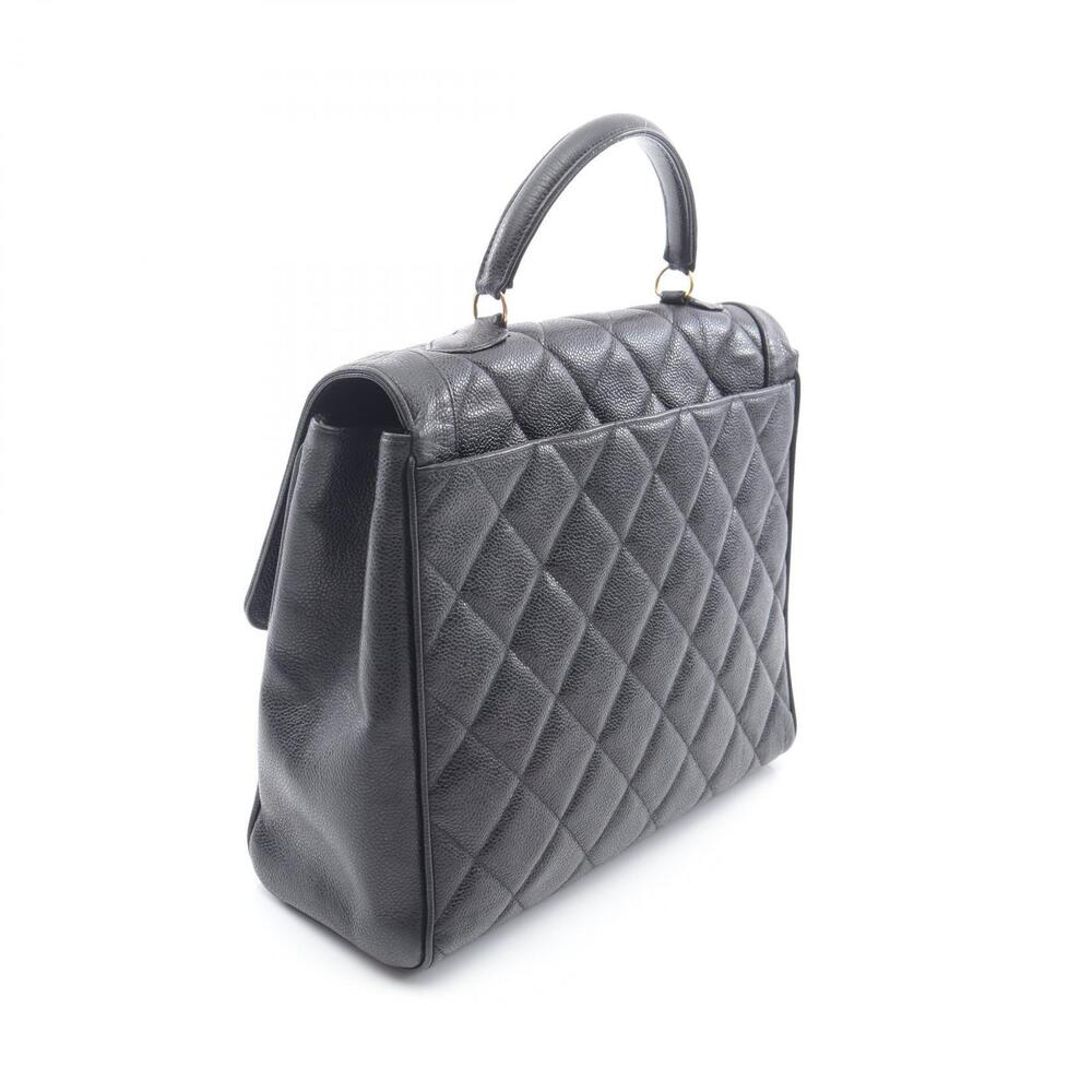 Chanel Cowhide Calfskin Handbag Matelasse Black